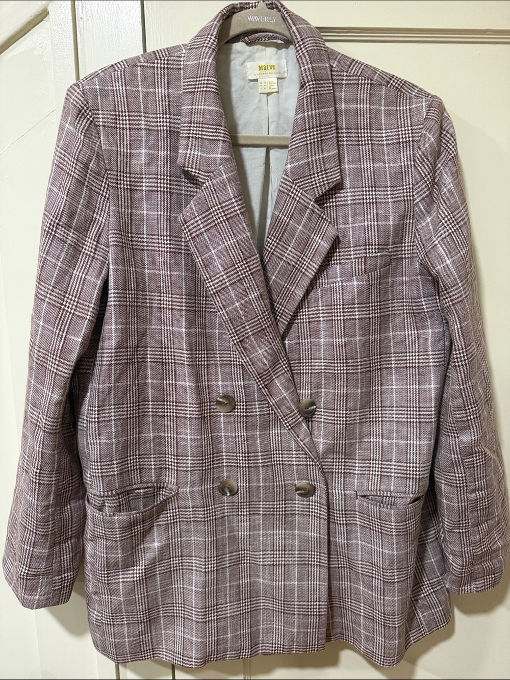 WOMENS MAEVE brown houndstooth blazer size 12